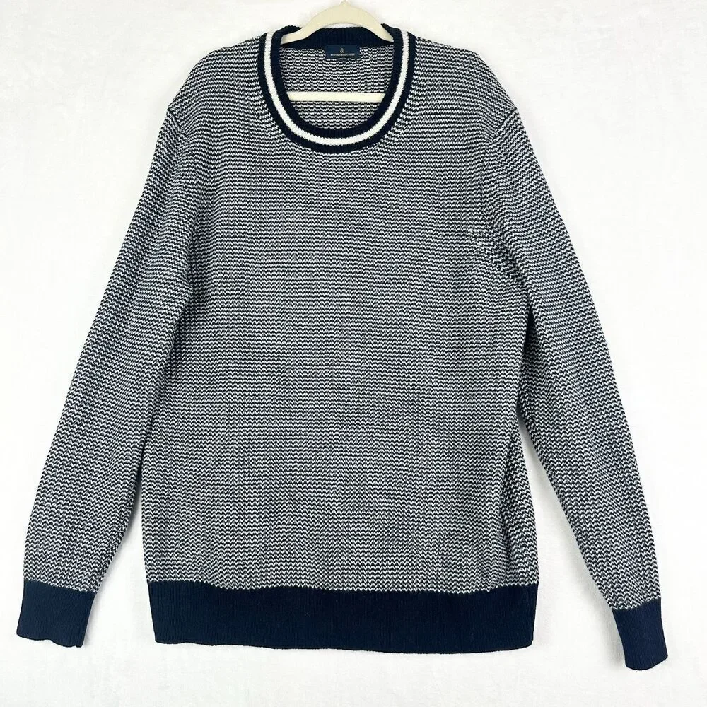 Brooks Brothers Merino Wool Birdseye Sweater Size XXL Fisherman Preppy Classic